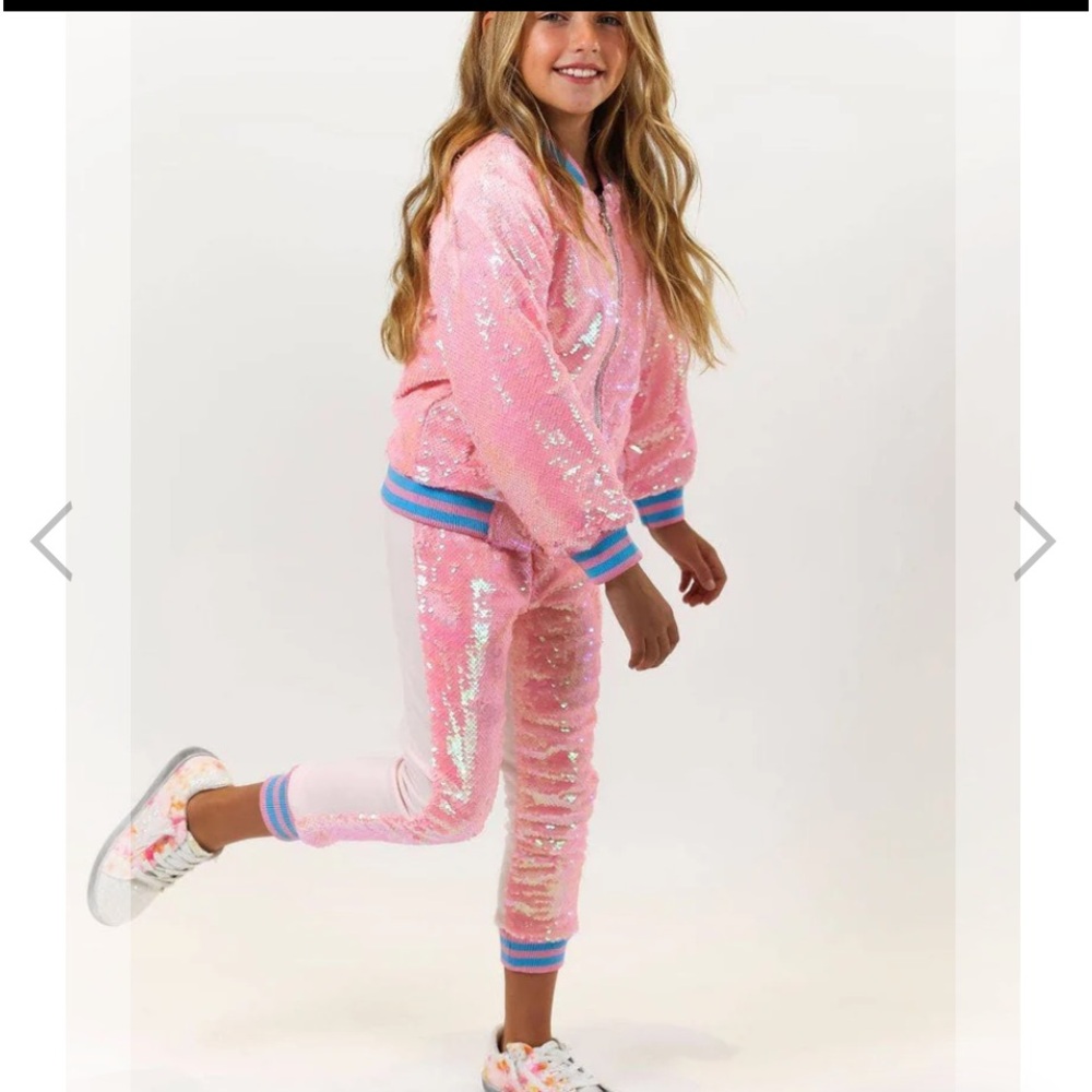 Girl's Sequin track suit